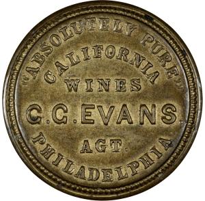 1862 Encased Postage Stamp - 1¢ G.G. Evans