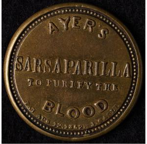 1862 3¢ Ayer's Sarsaparilla Encased Postage Stamp