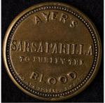 1862 3¢ Ayer's Sarsaparilla Encased Postage Stamp
