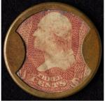 1862 3¢ Ayer's Sarsaparilla Encased Postage Stamp