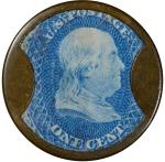 1862 Encased Postage Stamp - 1¢ F. Buhl