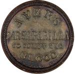 10¢ Ayer's Sarsaparilla Encased Postage Stamp, 1862