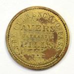 Ayer's Cathartic Pills 3 Cent Encased Stamp