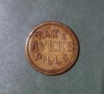 1862 Encased Postage Stamp - Ayer's Pills