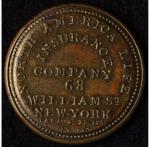 1862 1¢ N. America Life Insurance Encased Stamp