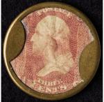 1862 3¢ Brown's Bronchial Troches Encased Stamp