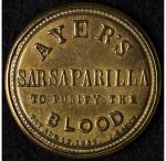 1862 Ayer's Sarsaparilla 3¢ Encased Washington Stamp