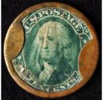 1862 Encased Postage Stamp Drake's Plantation Bitters