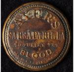 1862 Ayer's Sarsaparilla 3¢ Encased Stamp