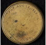 1862 J. Gault Ribbed Frame 5¢ Jefferson Stamp