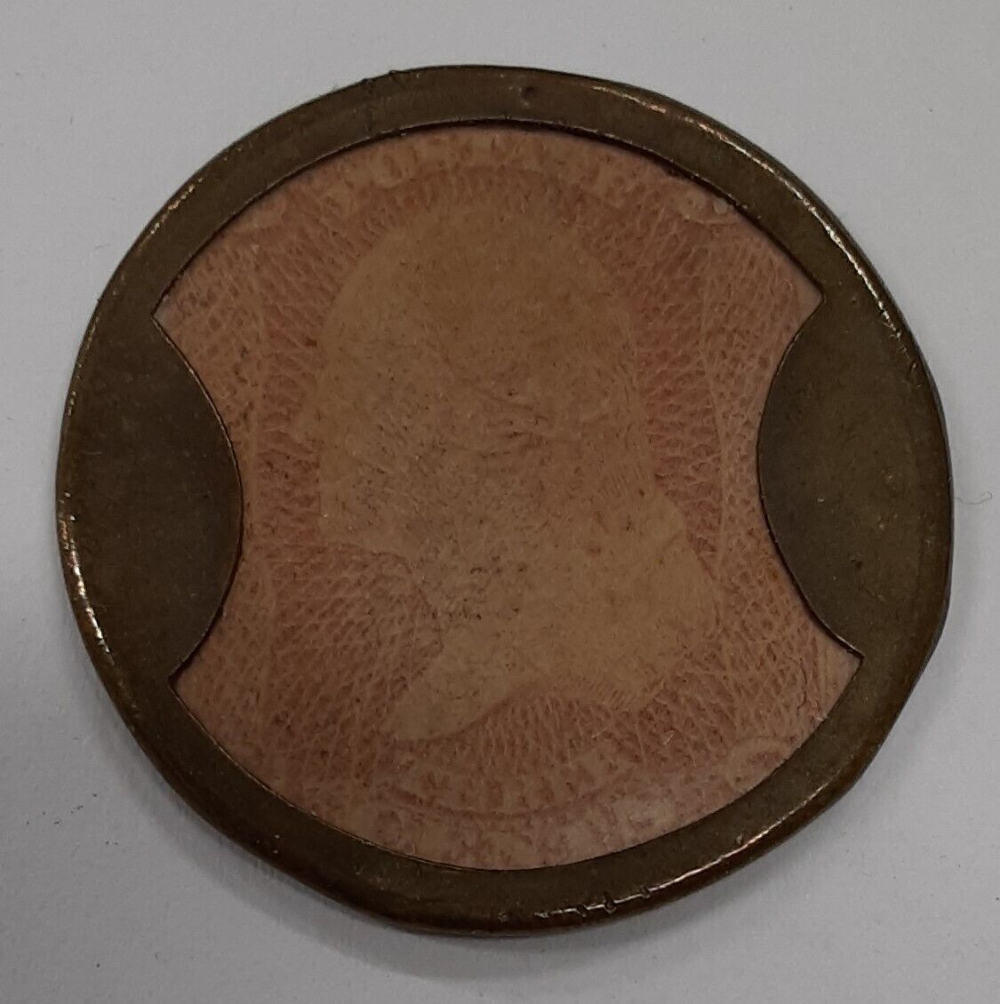 Civil War 3C Washington Encased Postage Stamp