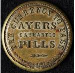 1862 Ayer's Cathartic Pills 3¢ Encased Stamp