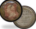 White the Hatter 3¢ Encased Postage Stamp 1862