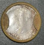 Encased J. Gault 5c Deep Orange Postage Stamp