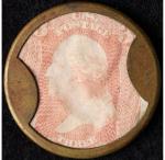 1862 Ayer's Sarsaparilla 3¢ Encased Washington Stamp