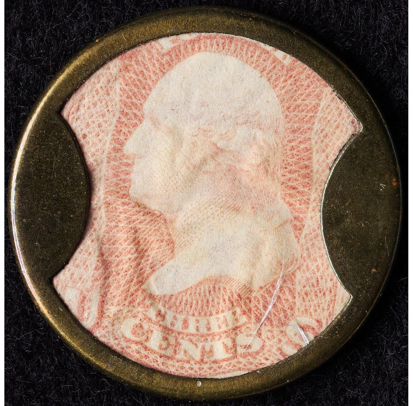 1862 Ayer's Sarsaparilla 3¢ Encased Stamp