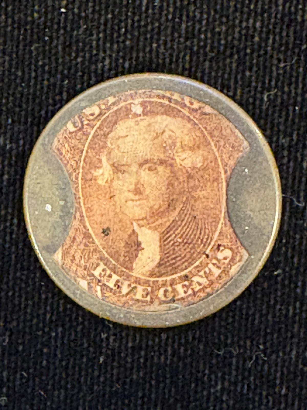 U.S. Encased Postage Stamp #EP96 Mica Intact