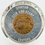 1968-D Lincoln Memorial Penny with Stamp Display