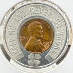 1968-D Lincoln Memorial Penny with Stamp Display