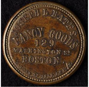 1¢ Joseph L. Bates 1862 Encased Postage Stamp