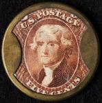 1862 5¢ Burnett's Cooking Extract Encased Stamp