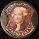 5¢ Irving House 1862 Encased Postage Stamp