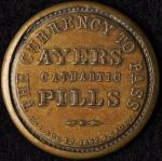 1862 Encased 3¢ Ayer's Cathartic Pills Stamp