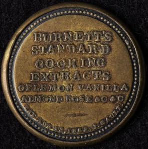 3¢ Burnett's Cooking Extracts Encased Postage Stamp