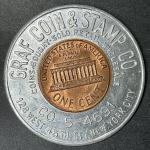 New York Lucky Penny 1961-D Encased Coin Stamp