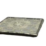 Vintage Silver Necklace with Glass Encased Stamp