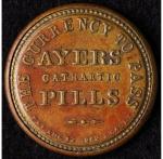 1862 Ayer's Cathartic Pills 3¢ Encased Stamp