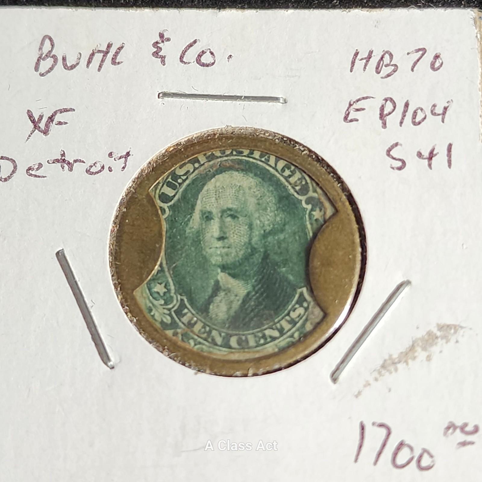 U.S. Encased Postage 5c F Buhl & Co