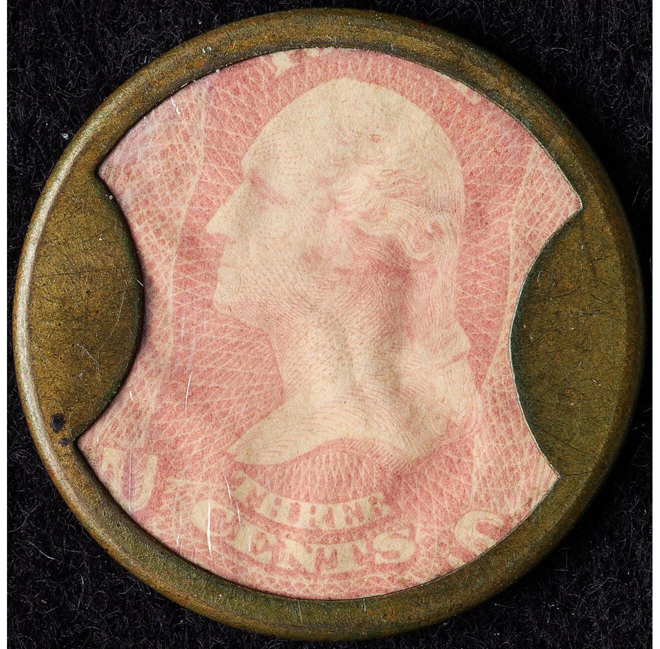 1862 Ayer's Cathartic Pills Encased 3¢ Stamp