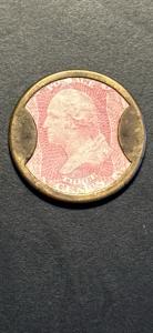 1862 Ayers Pills 3¢ Encased Washington Stamp