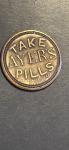 1862 Ayers Pills 3¢ Encased Washington Stamp