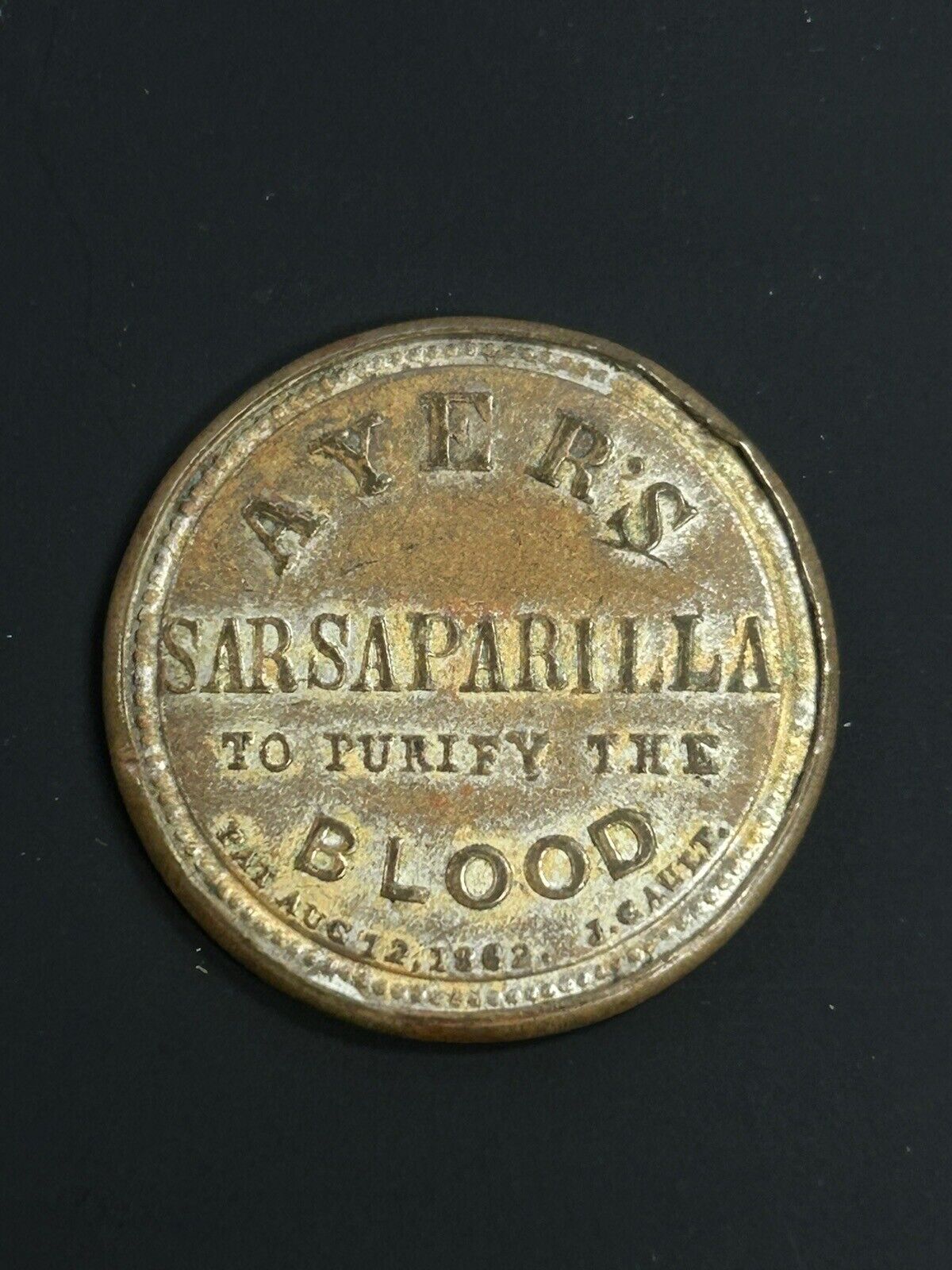 Encased Postage Stamps: Ayers Sarsaparilla Civil War Coins