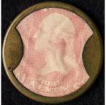 1862 Ayer's Cathartic Pills 3¢ Encased Stamp