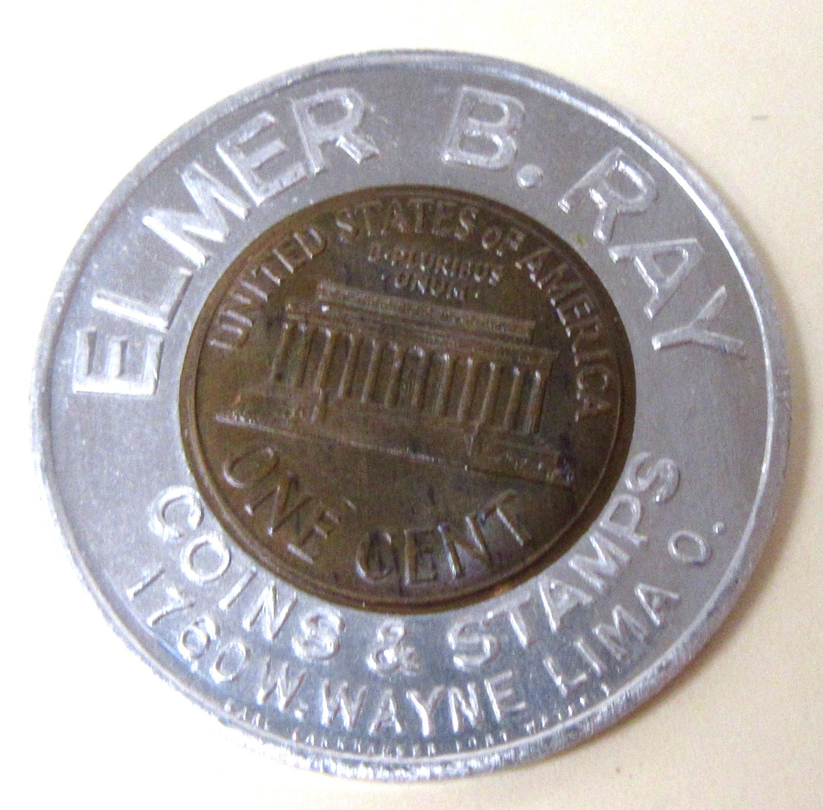 Encased 1960-D Penny from Elmer B. Ray