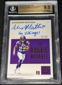 Alexander Mattison 2019 Encased Rookie Auto