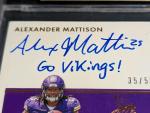 Alexander Mattison 2019 Encased Rookie Auto