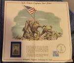 Iwo Jima Marines 3¢ Vintage Stamp in Case