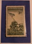 Iwo Jima Marines 3¢ Vintage Stamp in Case