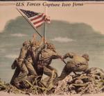 Iwo Jima Marines 3¢ Vintage Stamp in Case