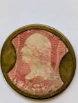 1862 3 Cent Ayer's Cathartic Pills Encased Stamp