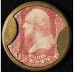 1862 Ayer's Sarsaparilla 3¢ Encased Stamp