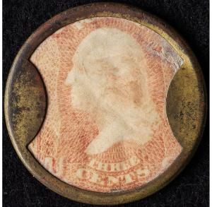 1862 Drake's Plantation Bitters 3¢ Encased Stamp