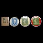 Set of 4 Rare Encased Stamps USA & France