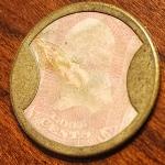 1862 Civil War 3¢ Encased Postage Stamp - Ayer’s Sarsaparilla