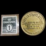 Set of 4 Rare Encased Stamps USA & France