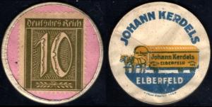 Rare Germany Encased Postage Stamp 10 Pfennig